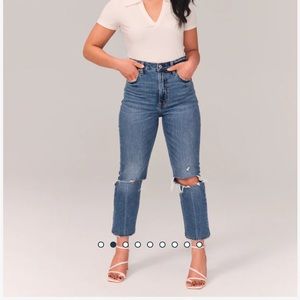 Abercrombie Ultra High Rise Ankle Straight Jean Sz 25